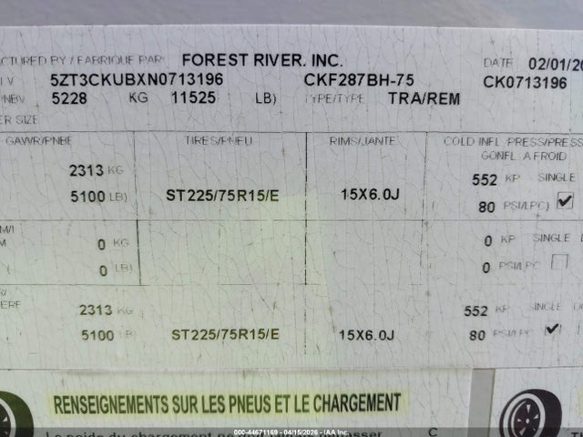 Forest River Cherokee Artic Pack
