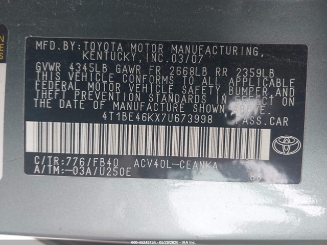 Toyota Camry Le