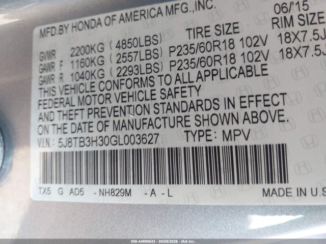 Acura RDX Acurawatch Plus Pkg