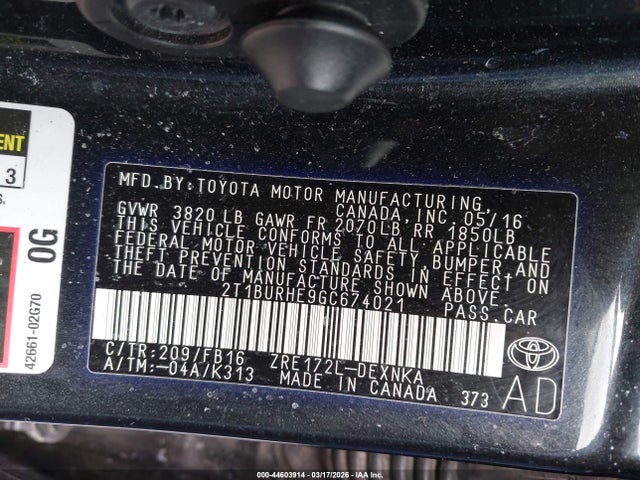 Toyota Corolla Le