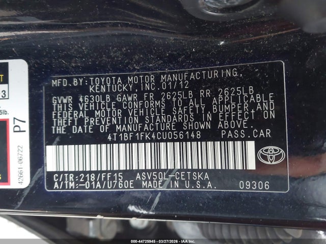 Toyota Camry Se