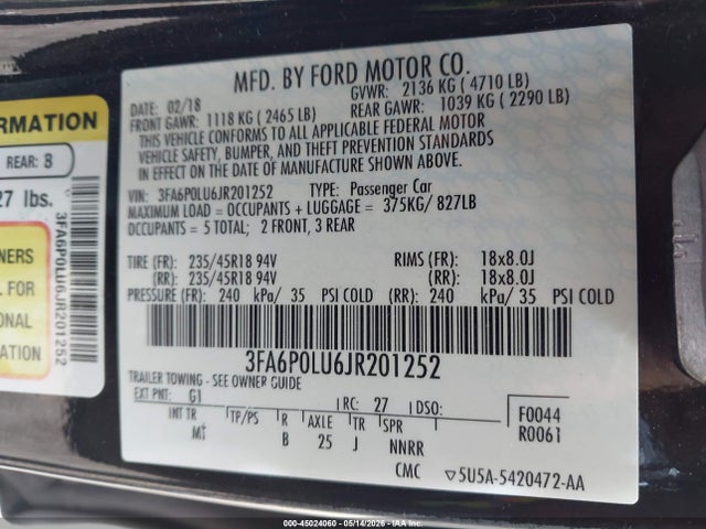 Ford Fusion Se