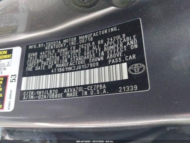 Toyota Camry Xse