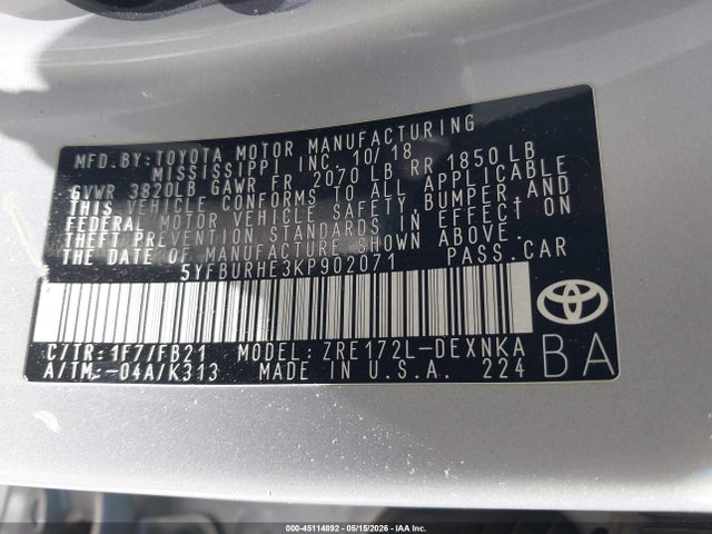 Toyota Corolla Le