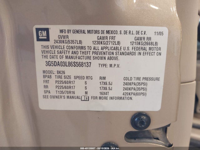 Buick Rendezvous Cx