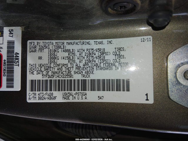 Toyota Tundra Grade 5.7l V8