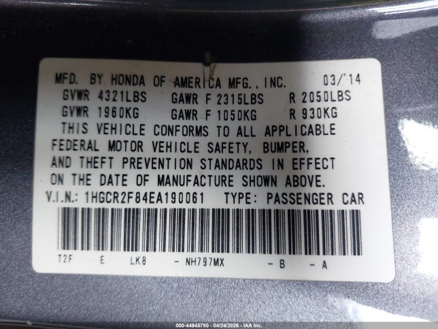 Honda Accord Ex-l