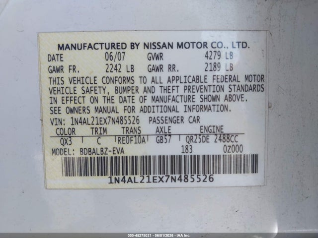Nissan Altima 2.5 S