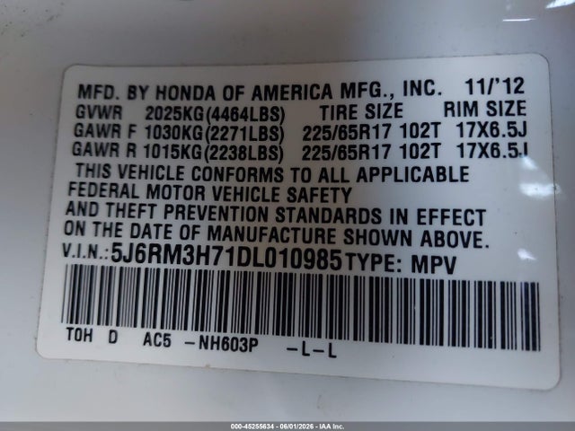 Honda CR-V Ex-l
