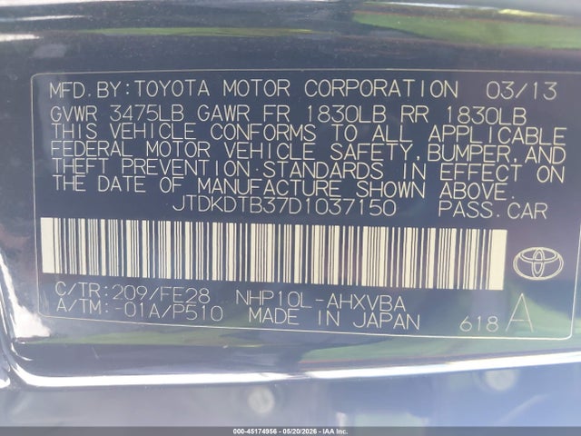 Toyota Prius c One