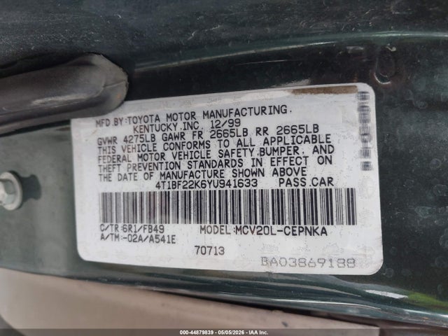 Toyota Camry Le V6