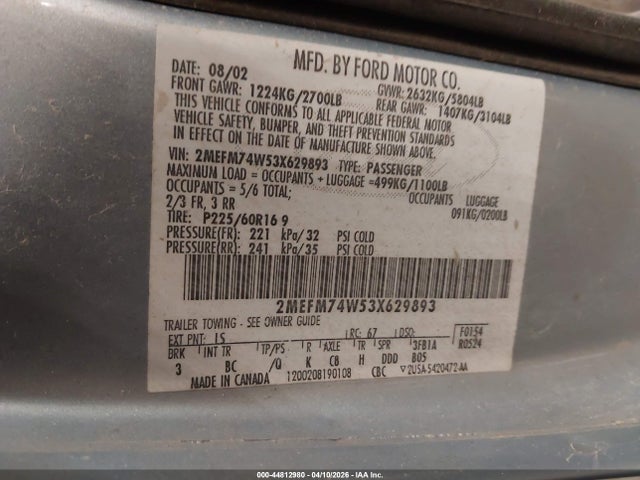 Mercury Grand Marquis Gs