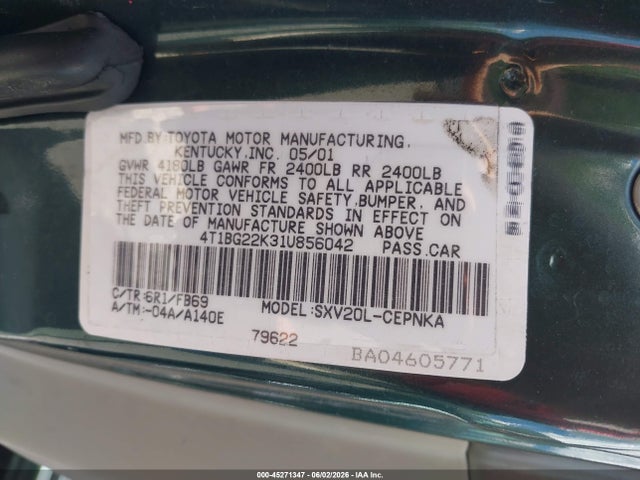 Toyota Camry Le