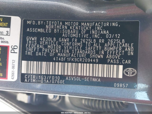 Toyota Camry Le
