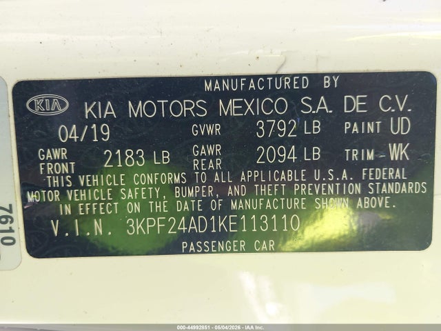Kia Forte Lxs