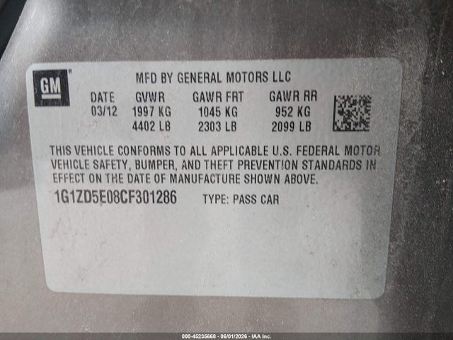 Chevrolet Malibu 2lt