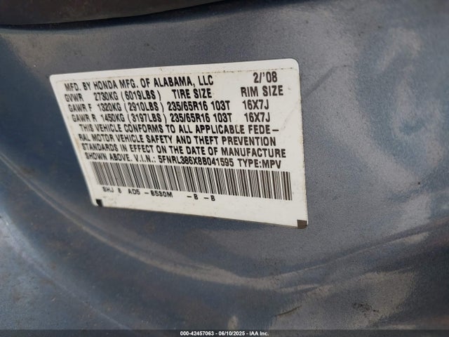Honda Odyssey Ex-l