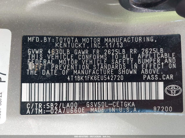 Toyota Camry Xle V6