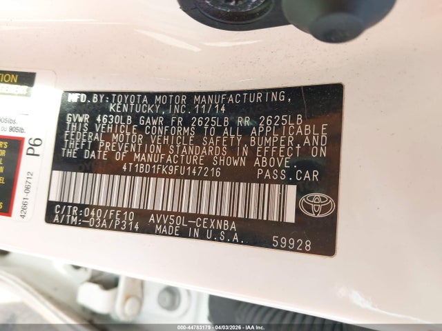 Toyota Camry Le