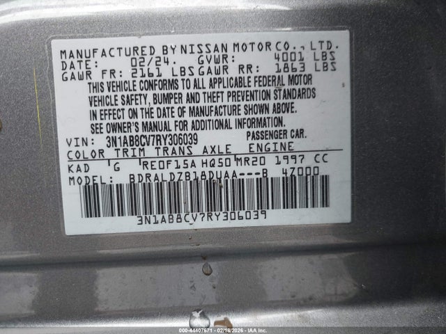 Nissan Sentra Sv Xtronic Cvt