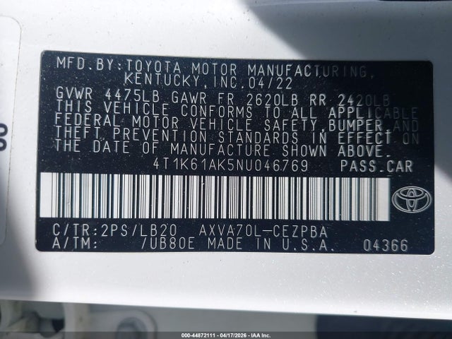 Toyota Camry Xse