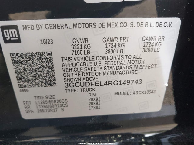 Chevrolet Silverado 1500 4wd  Short Bed Lt Trail Boss