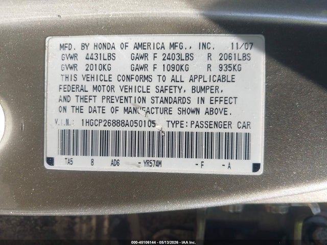 Honda Accord 2.4 Ex-l