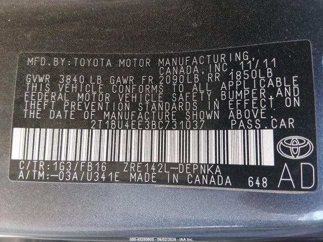 Toyota Corolla Le