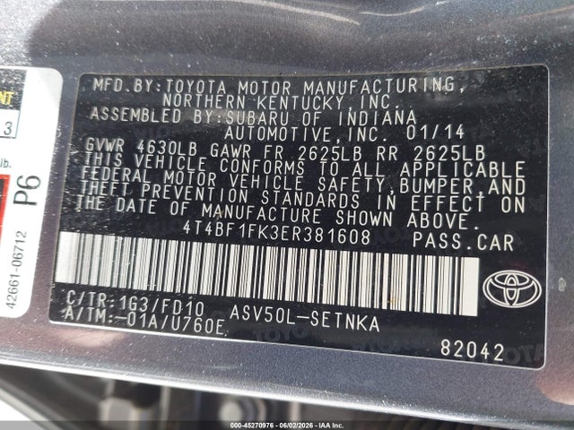 Toyota Camry Le