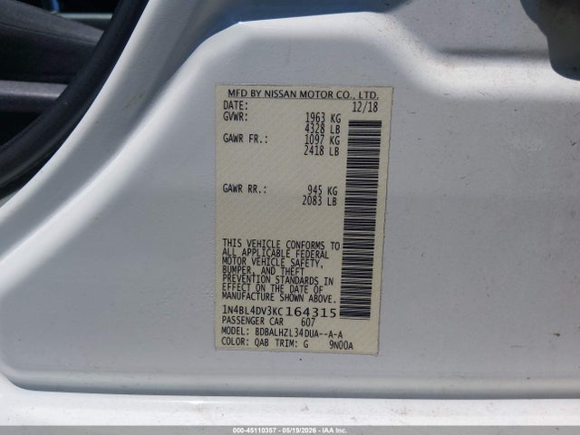 Nissan Altima 2.5 Sv