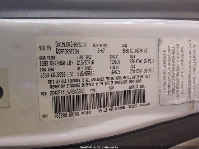 Dodge Grand Caravan Sxt