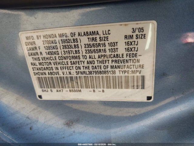 Honda Odyssey Ex-l