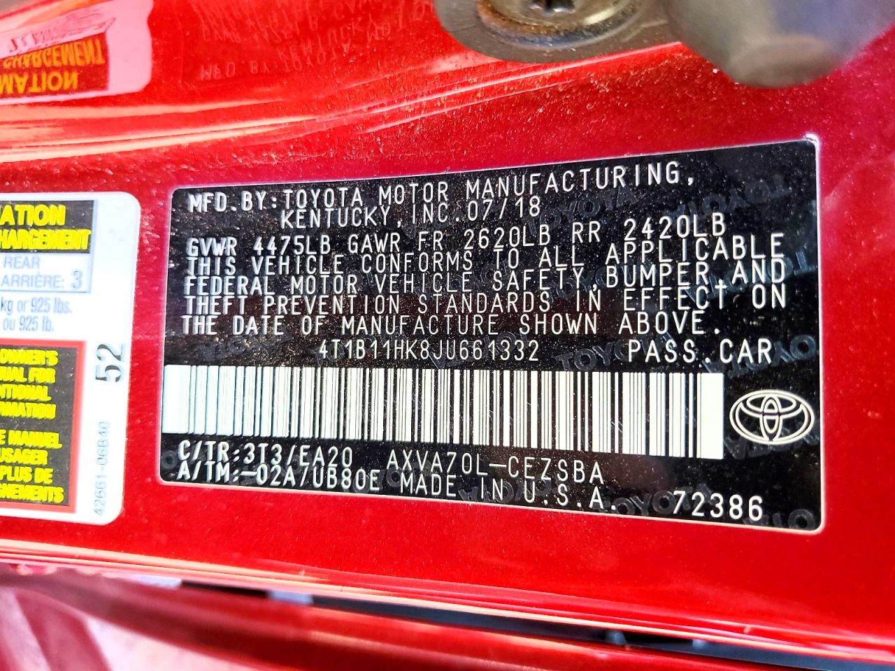 Toyota Camry Se