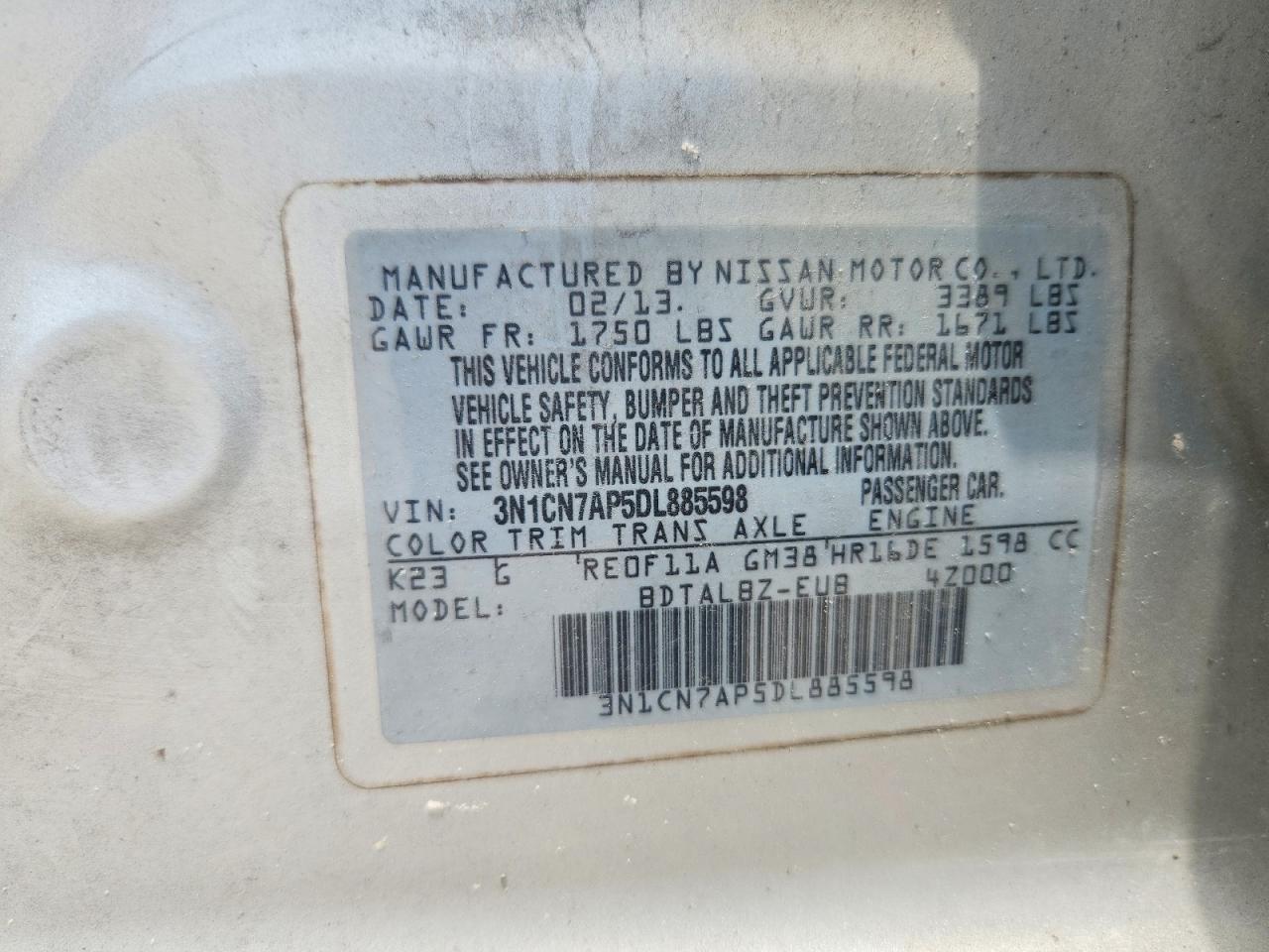 Nissan Versa 1.6 S