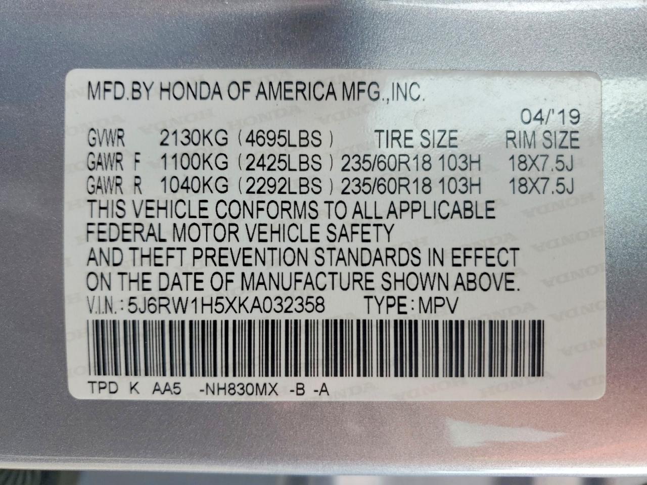 Honda Crv Ex