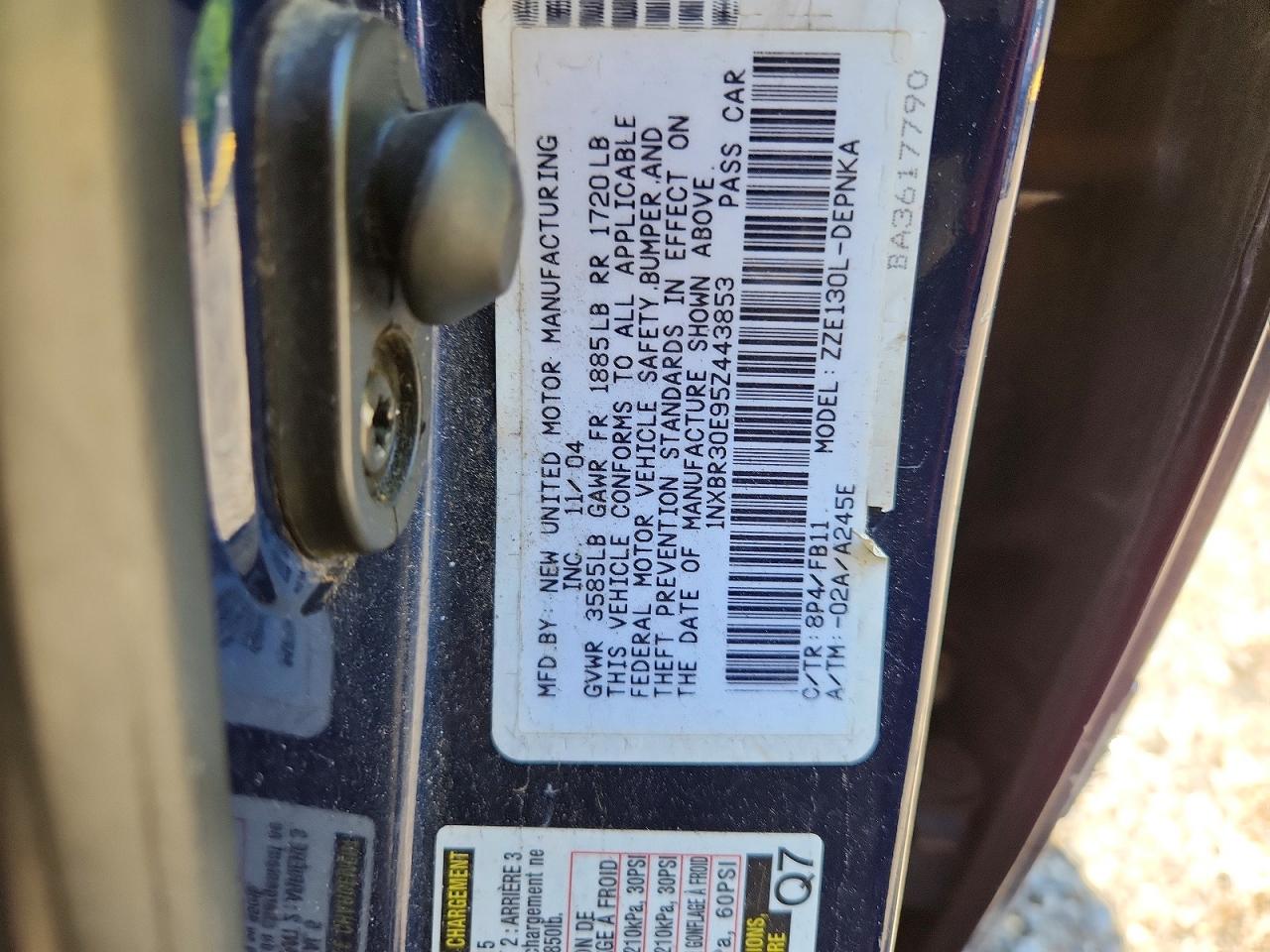 Toyota Corolla Le