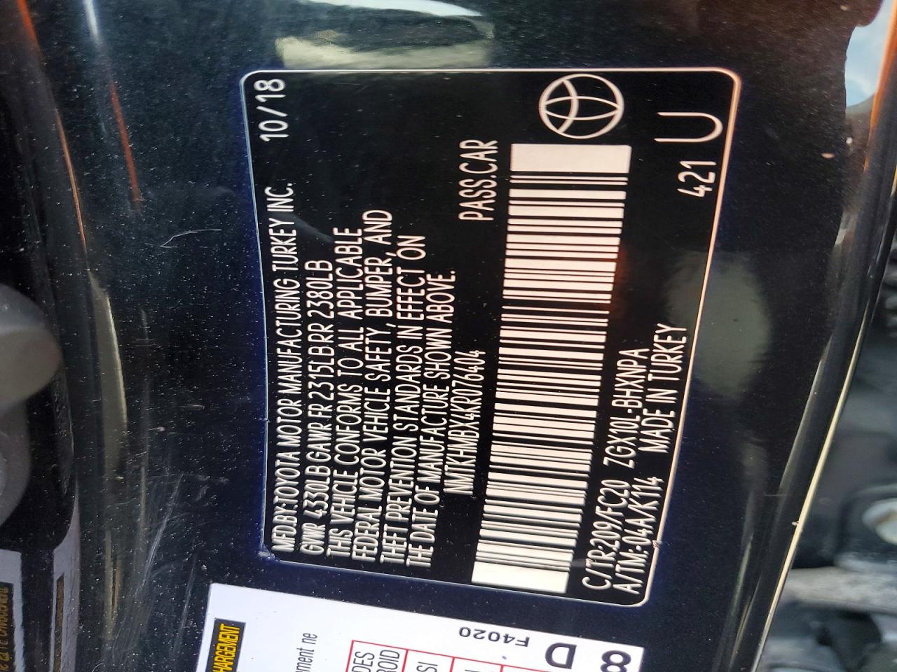 Toyota C-hr Le Le