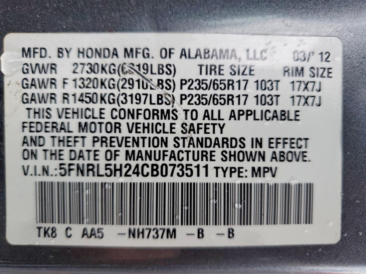 Honda Odyssey Lx