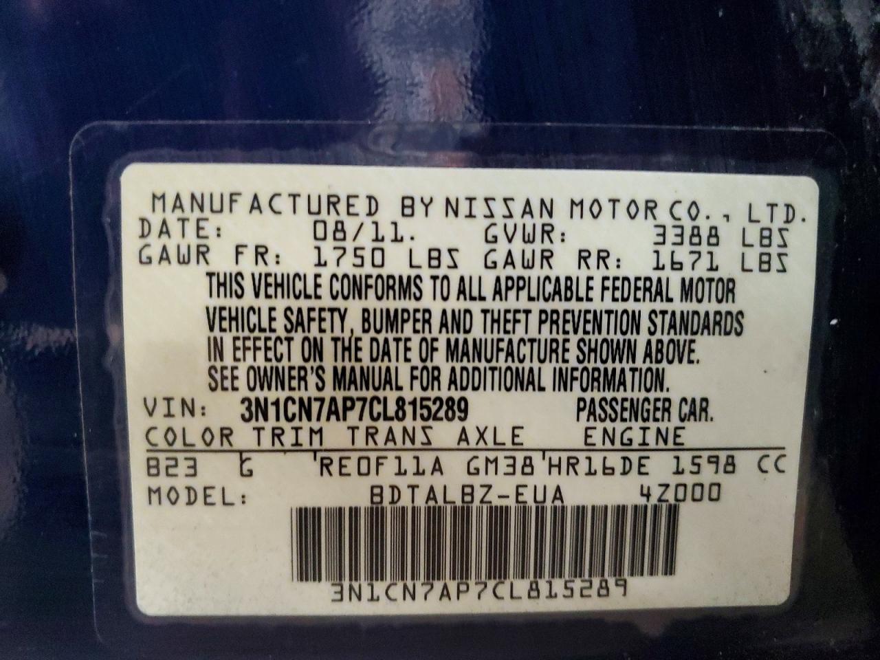 Nissan Versa 1.6 S