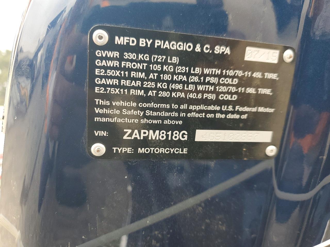 Vespa Scooter 150 3v