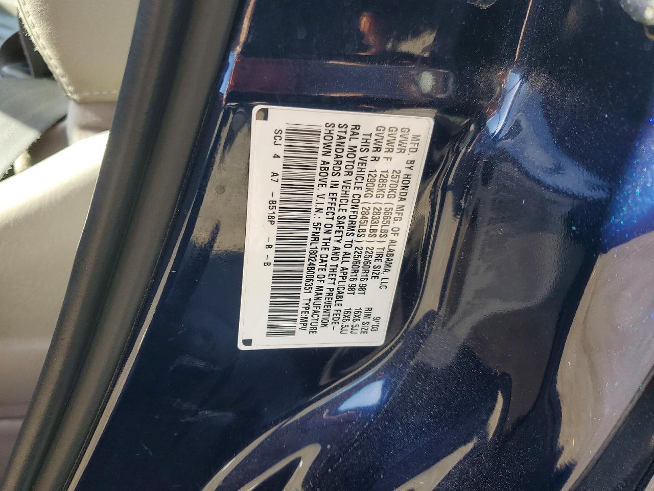 Honda Odyssey Exl