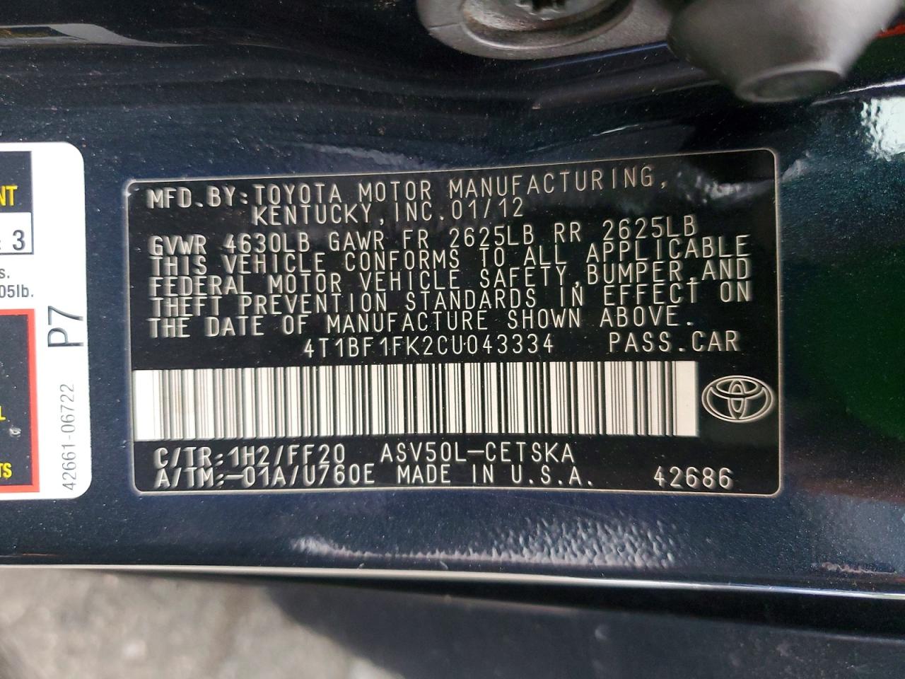 Toyota Camry Se