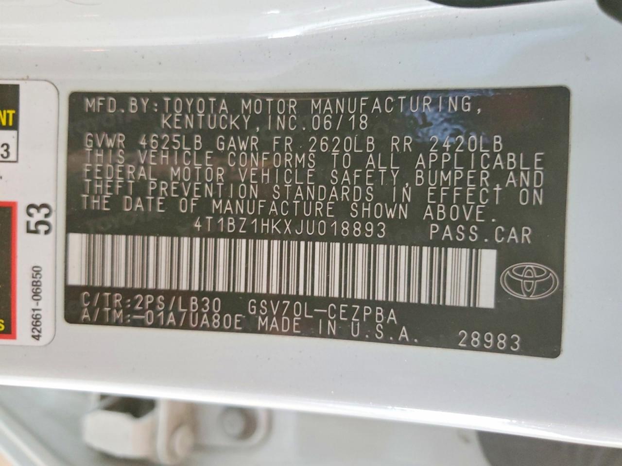 Toyota Camry Xse V6