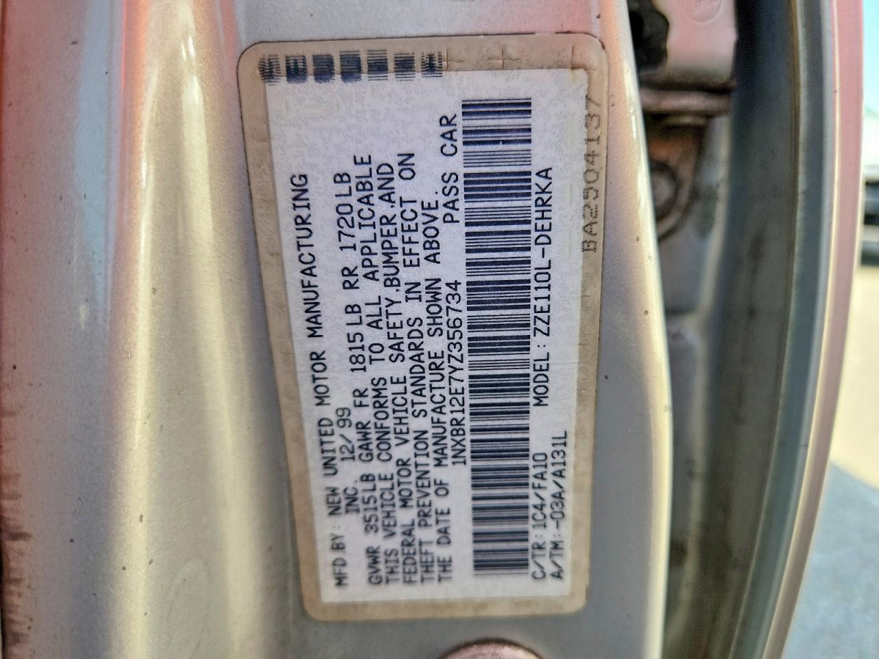 Toyota Corolla Ve