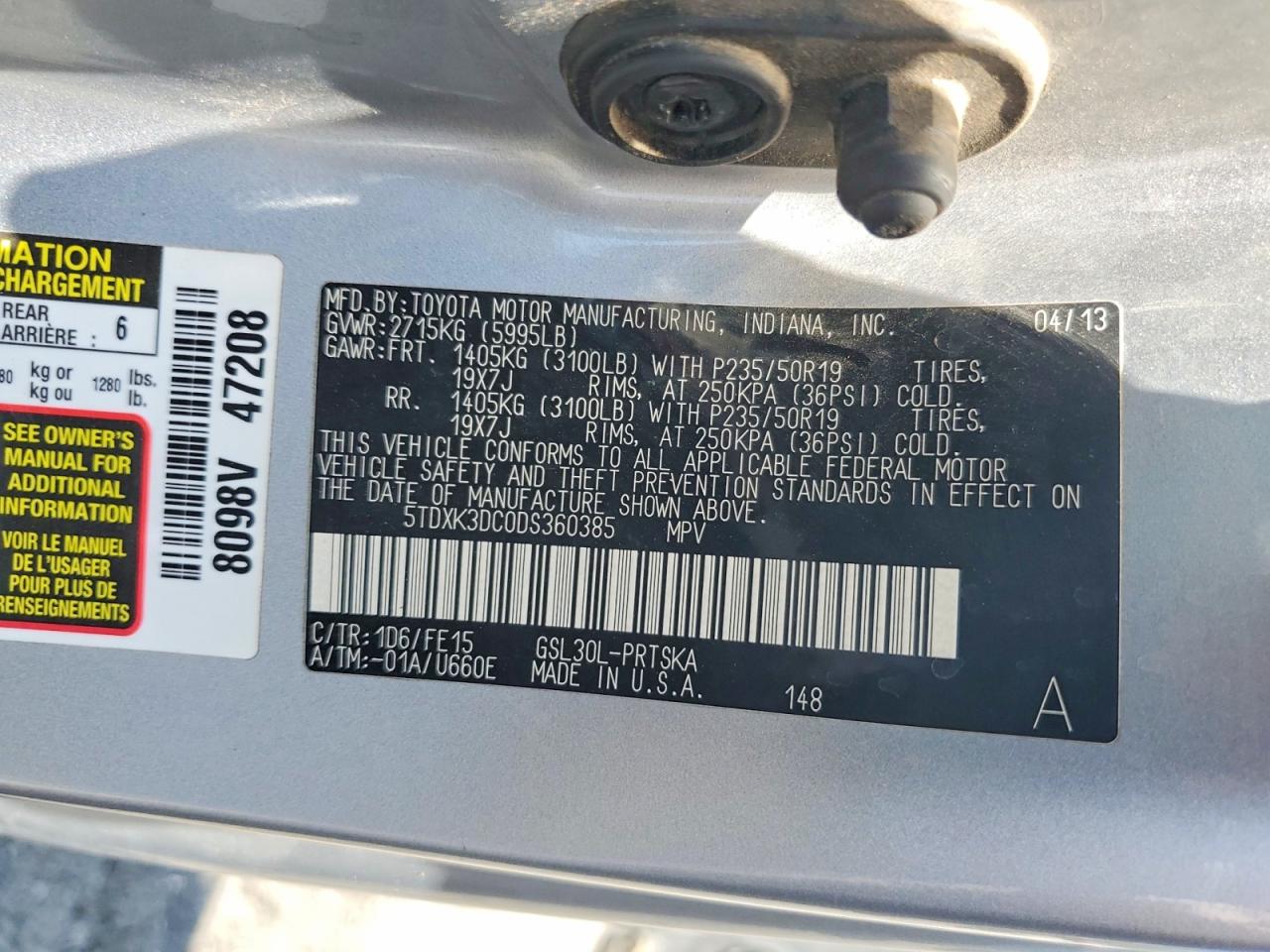 Toyota Sienna Sport