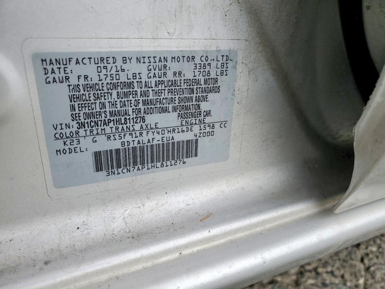 Nissan Versa 1.6 S