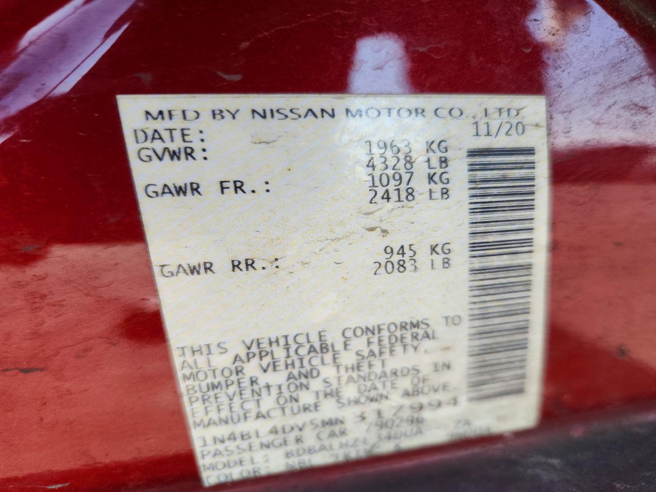 Nissan Altima Sv
