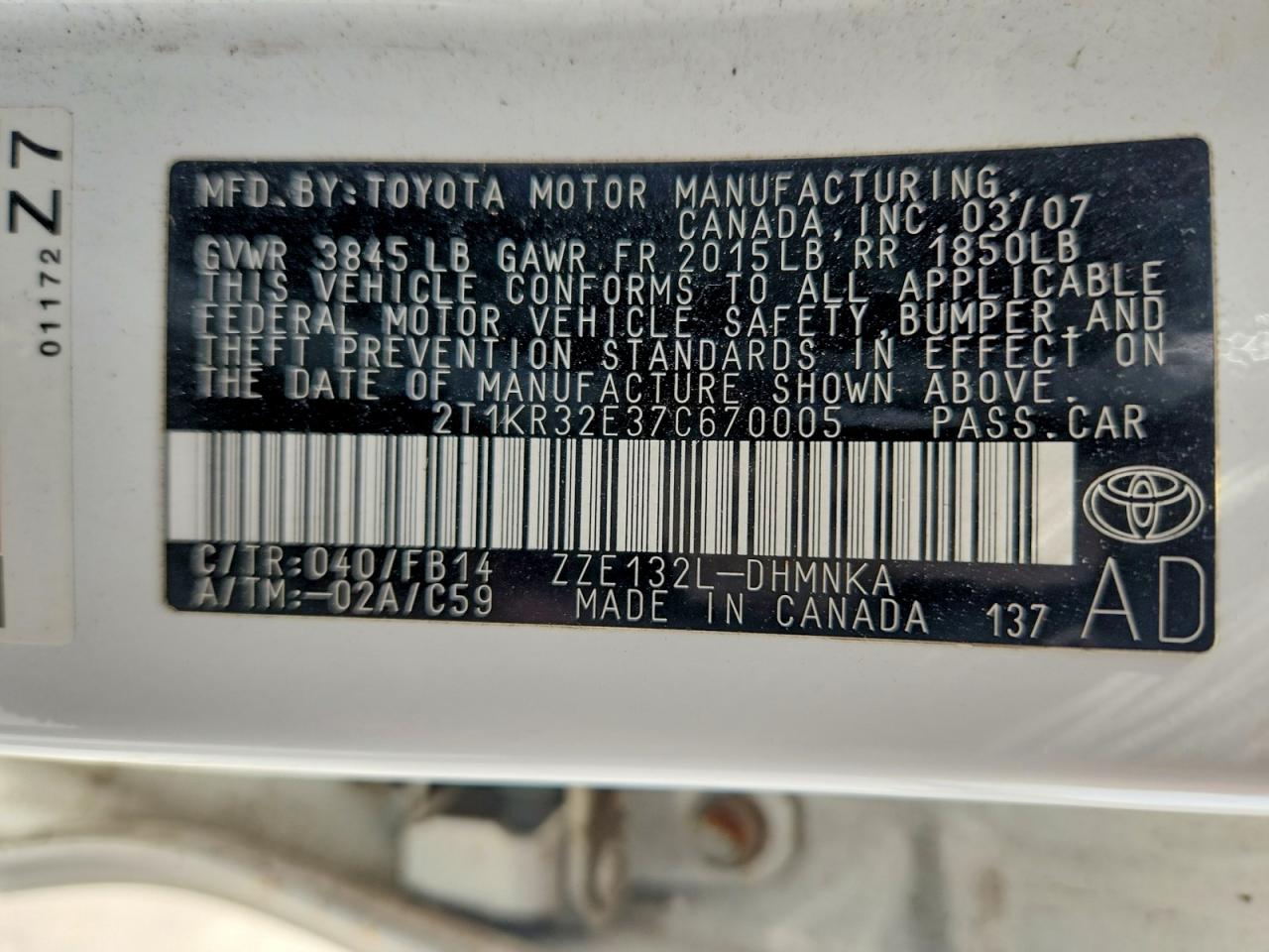 Toyota Corolla Xr
