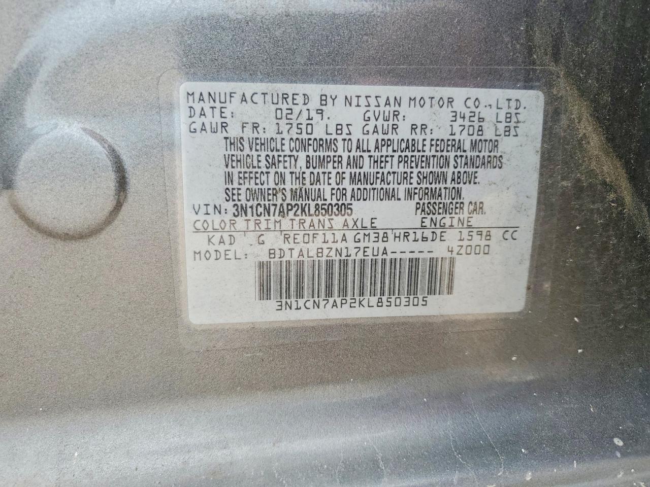 Nissan Versa Sv