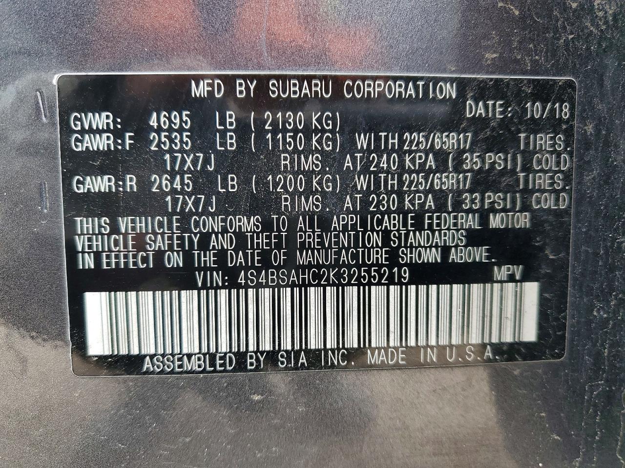 Subaru Outback 2.5i Premium